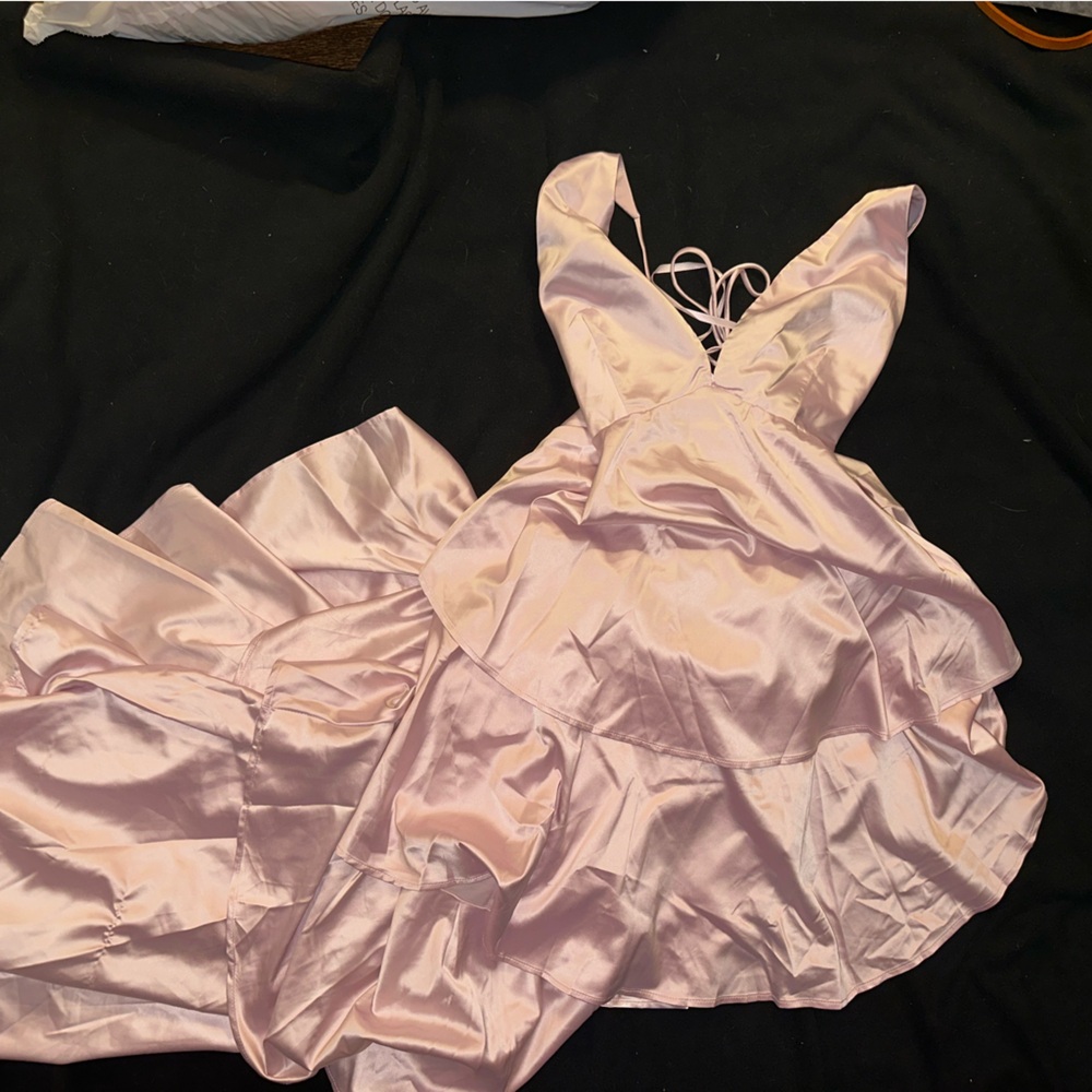 Selfie Leslie Blush Satin Robe